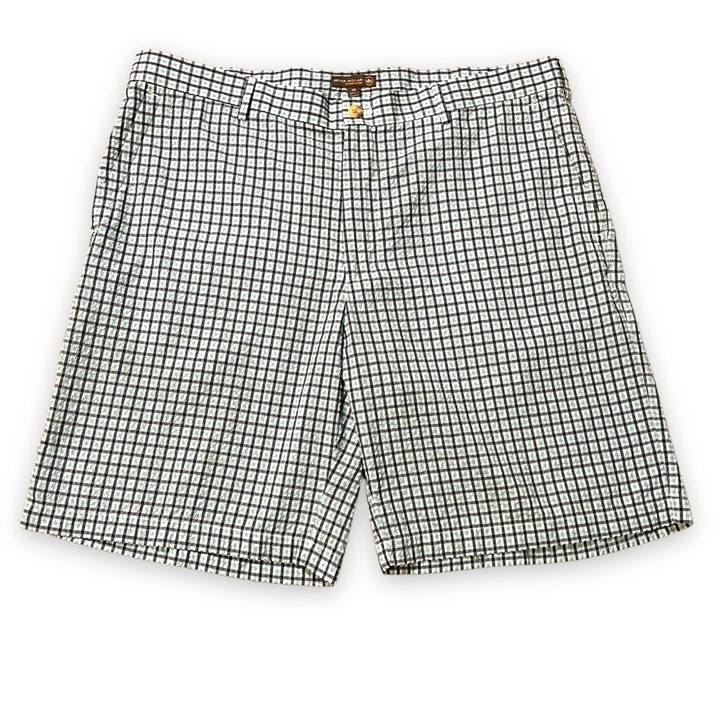 Peter Millar Shorts Plaid Seersucker Crown Sport Golf Preppy Mens 38 Waist
